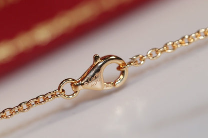 [Auream]LOVE NECKLACE PINK GOLD AND SILVER