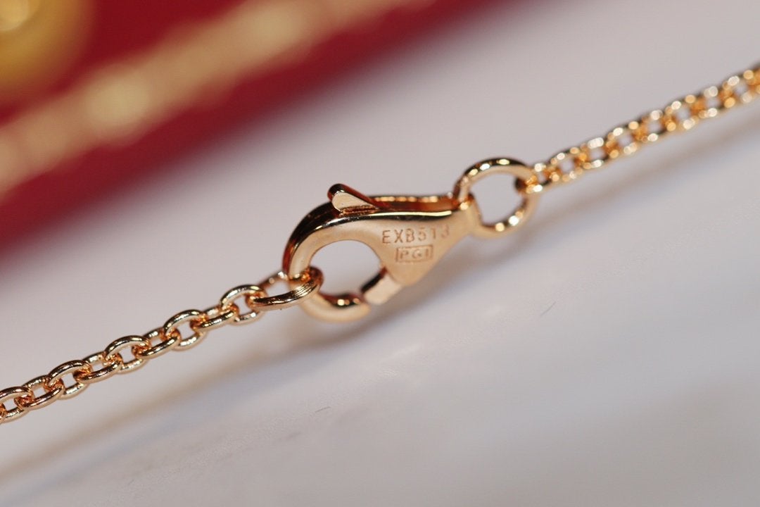 [Auream]LOVE NECKLACE PINK GOLD AND SILVER