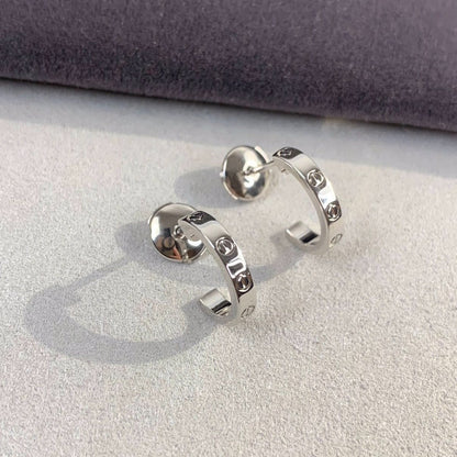 [Auream]LOVE EARRINGS 2.65MM SILVER