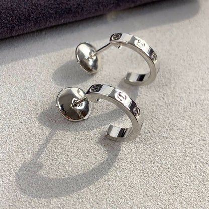 [Auream]LOVE EARRINGS 2.65MM SILVER