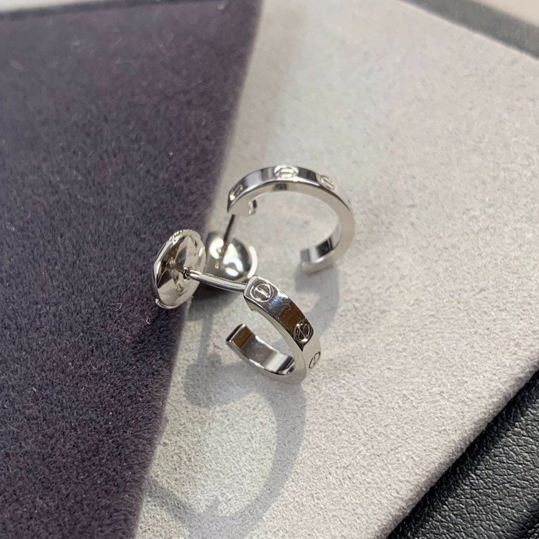 [Auream]LOVE EARRINGS 2.65MM SILVER