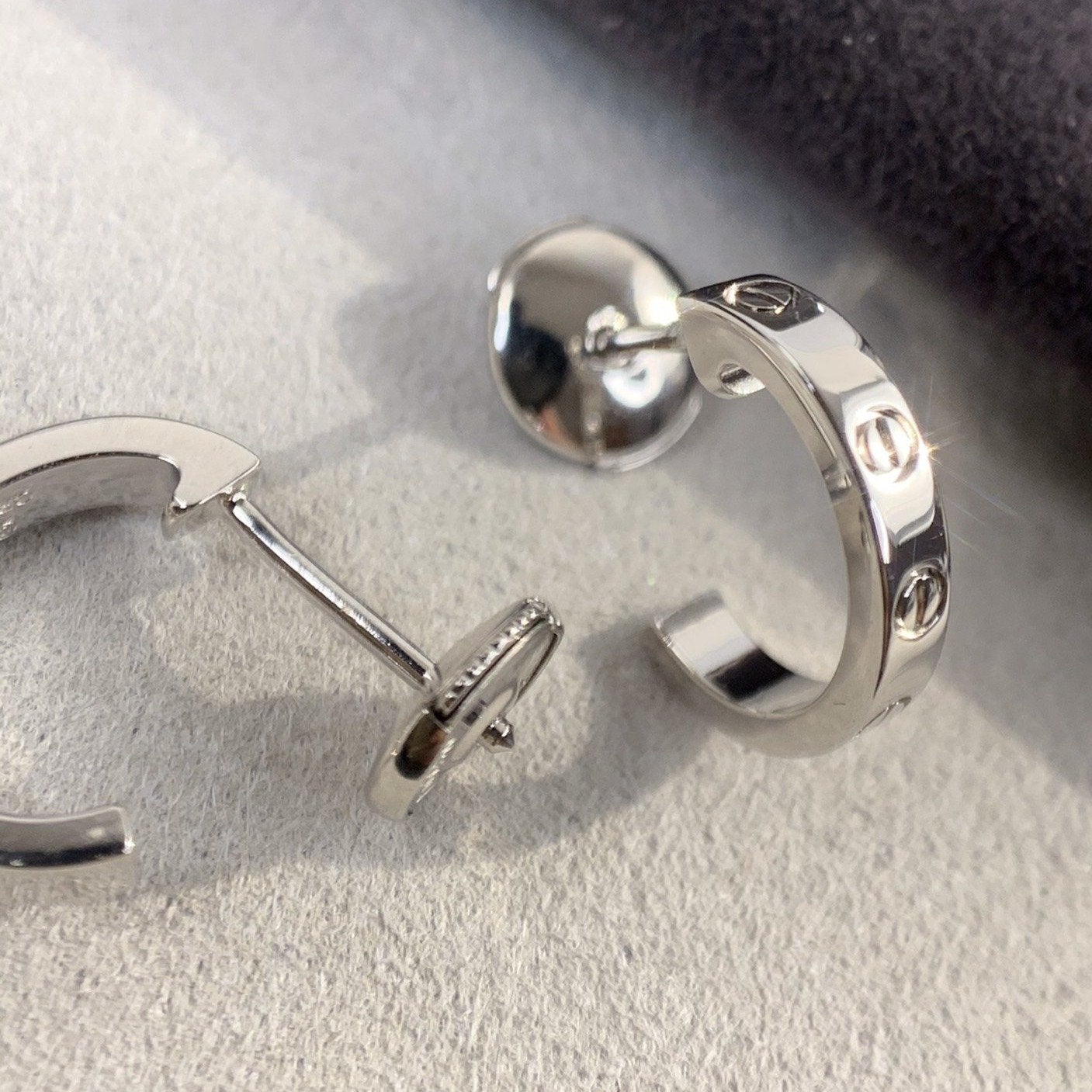 [Auream]LOVE EARRINGS 2.65MM SILVER
