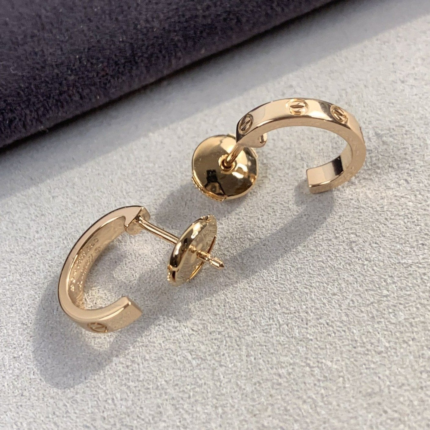 [Auream]LOVE EARRINGS 2.65MM PINK GOLD