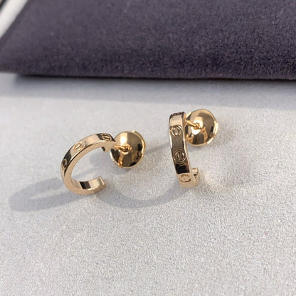 [Auream]LOVE EARRINGS 2.65MM PINK GOLD