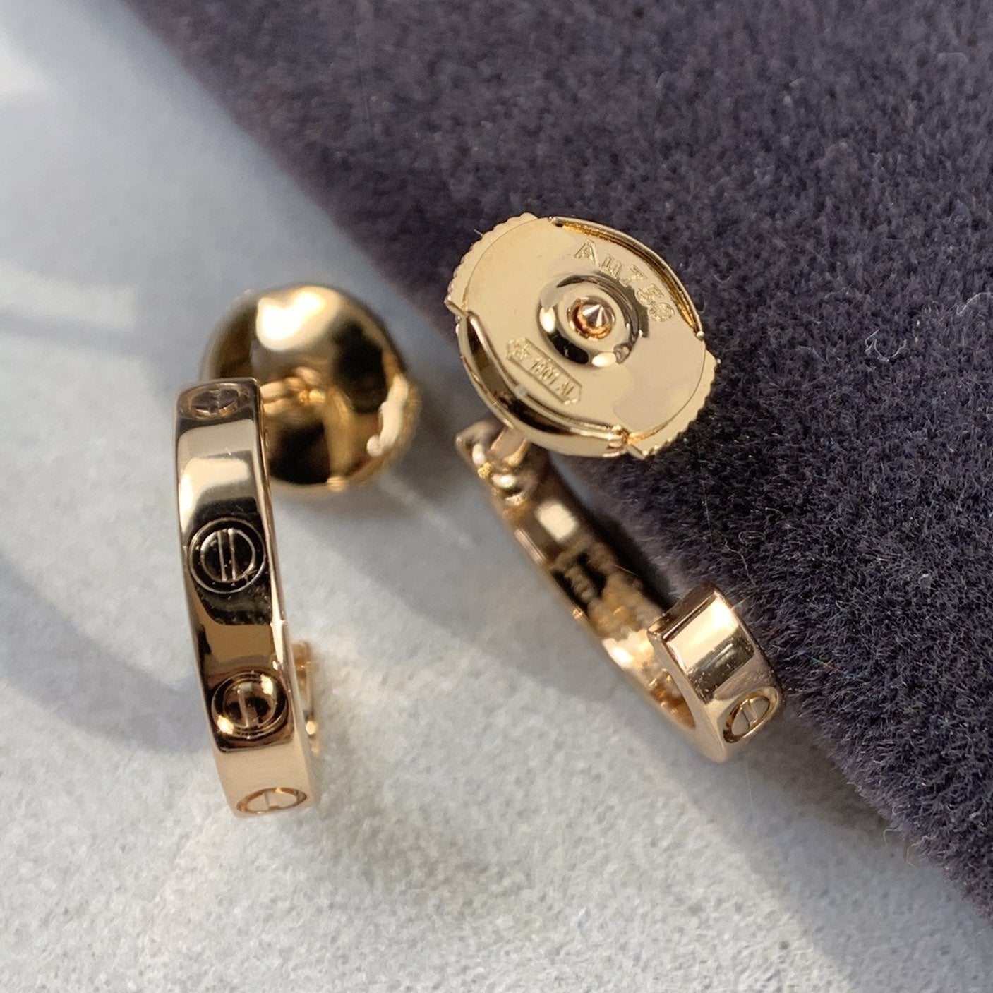 [Auream]LOVE EARRINGS 2.65MM PINK GOLD