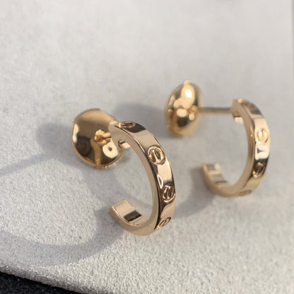 [Auream]LOVE EARRINGS 2.65MM PINK GOLD