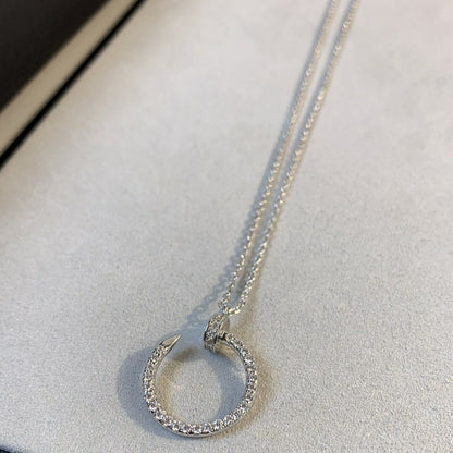 [Auream]JUSTE NECKLACE SILVER DIAMONDS