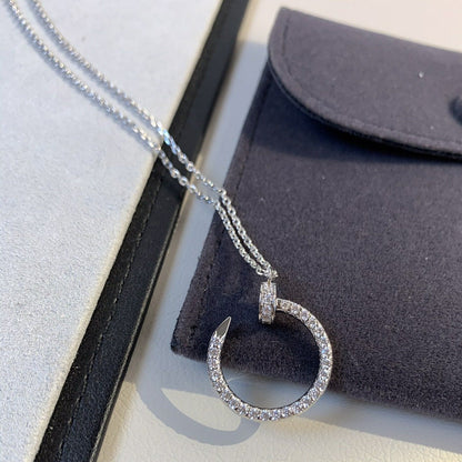 [Auream]JUSTE NECKLACE SILVER DIAMONDS