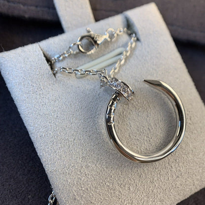 [Auream]JUSTE NECKLACE SILVER DIAMONDS
