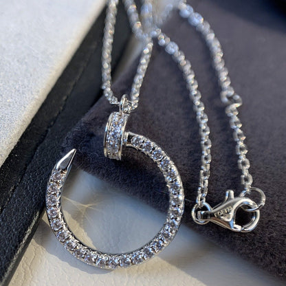 [Auream]JUSTE NECKLACE SILVER DIAMONDS