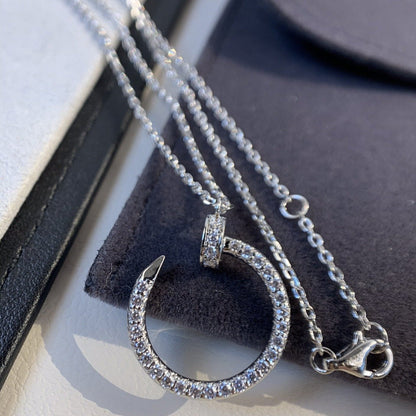 [Auream]JUSTE NECKLACE SILVER DIAMONDS