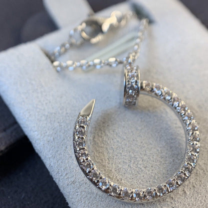 [Auream]JUSTE NECKLACE SILVER DIAMONDS