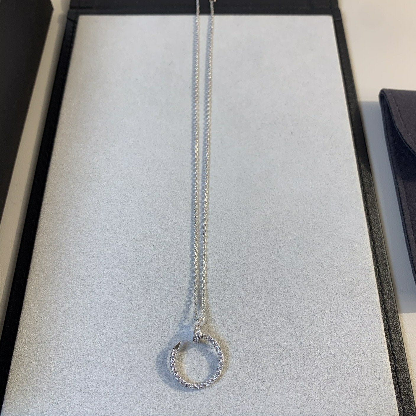 [Auream]JUSTE NECKLACE SILVER DIAMONDS