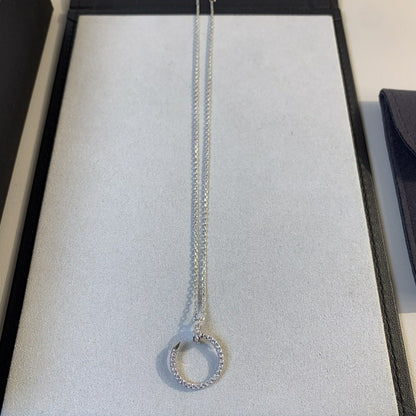[Auream]JUSTE NECKLACE SILVER DIAMONDS