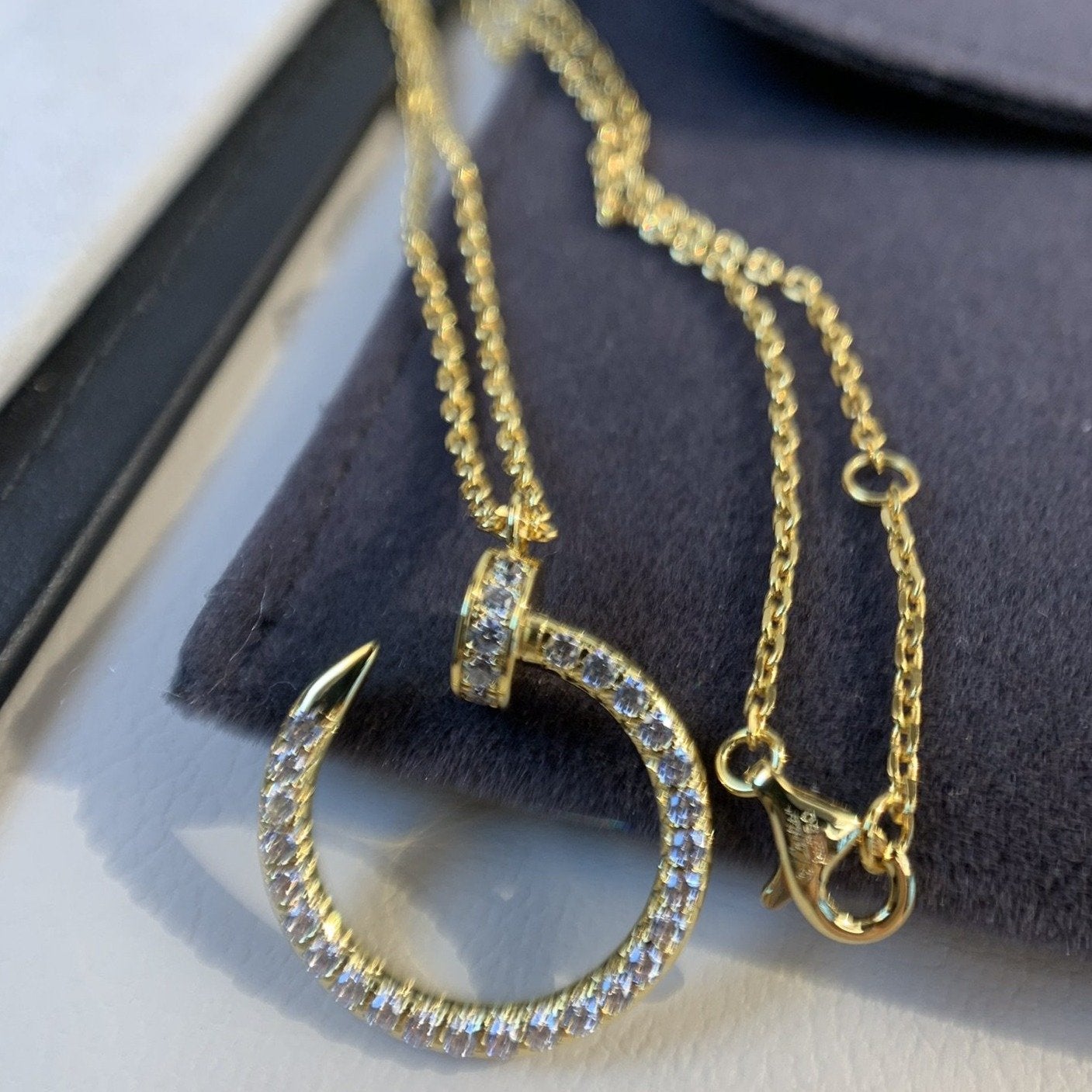 [Auream]JUSTE NECKLACE GOLD DIAMONDS