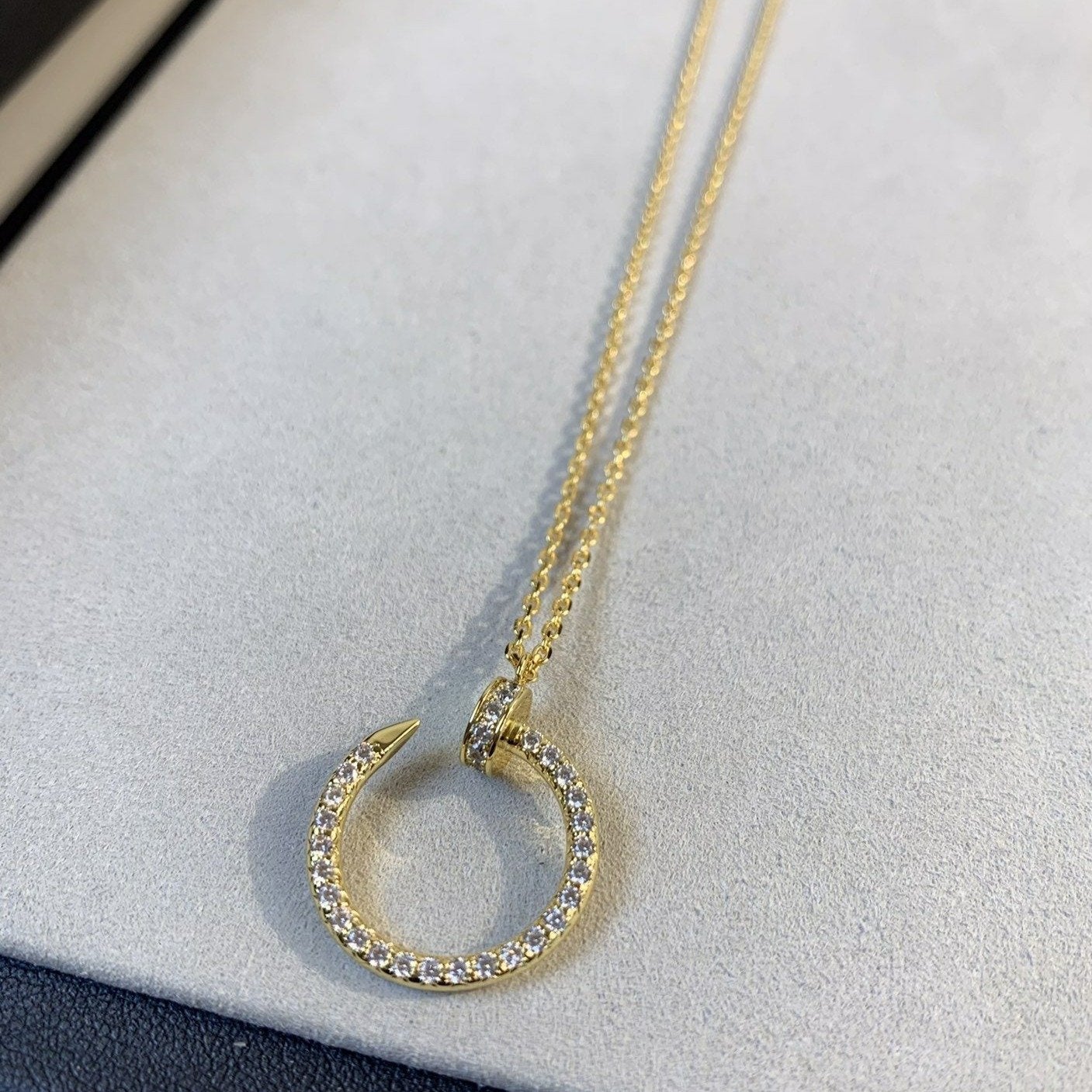 [Auream]JUSTE NECKLACE GOLD DIAMONDS