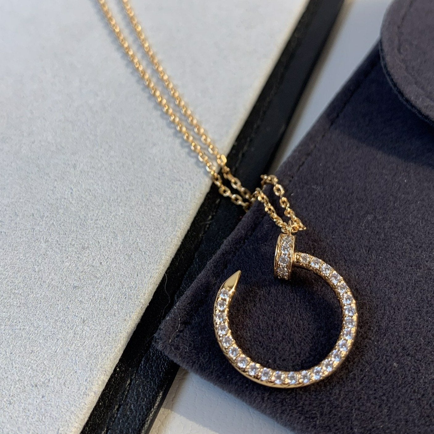 [Auream]JUSTE NECKLACE PINK GOLD DIAMONDS