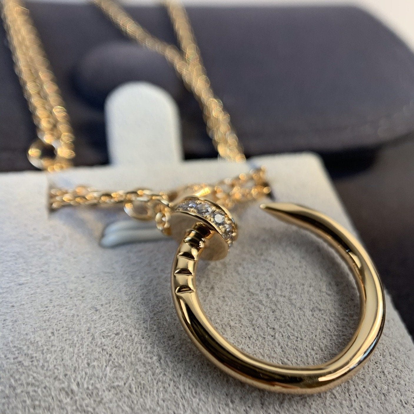 [Auream]JUSTE NECKLACE PINK GOLD DIAMONDS