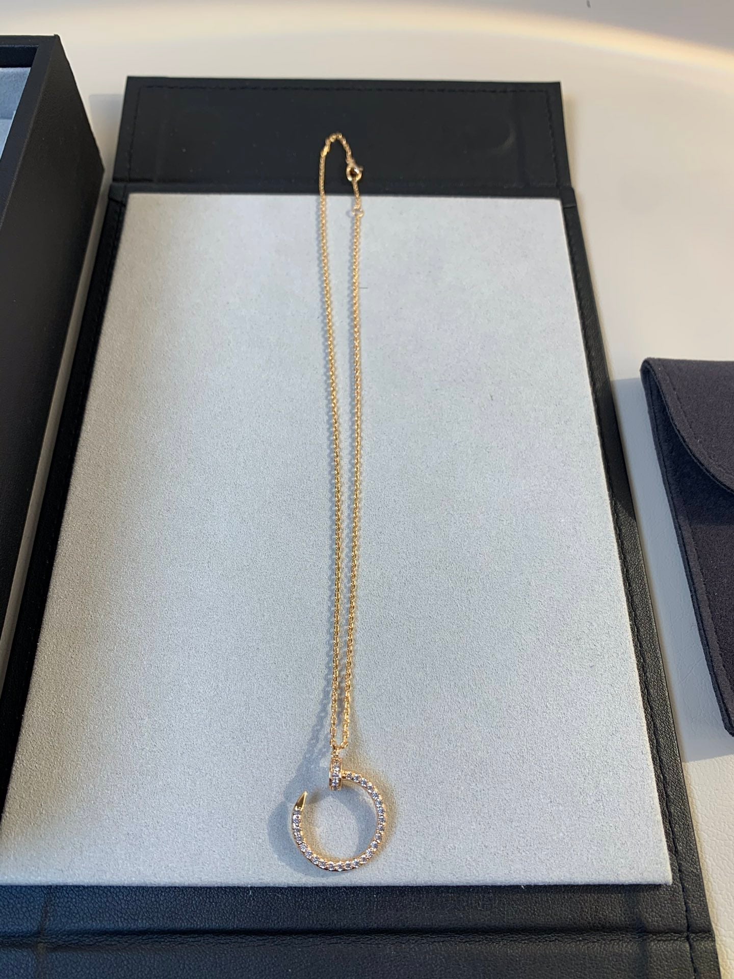 [Auream]JUSTE NECKLACE PINK GOLD DIAMONDS