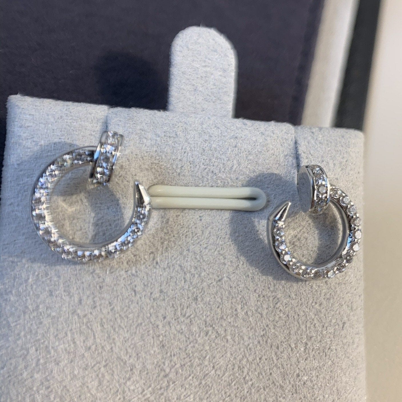 [Auream]JUSTE EARRINGS SILVER DIAMONDS