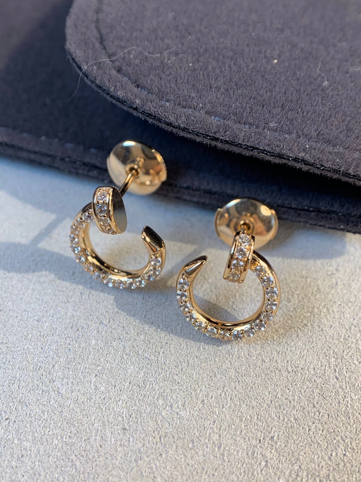 [Auream]JUSTE EARRINGS GOLD DIAMONDS