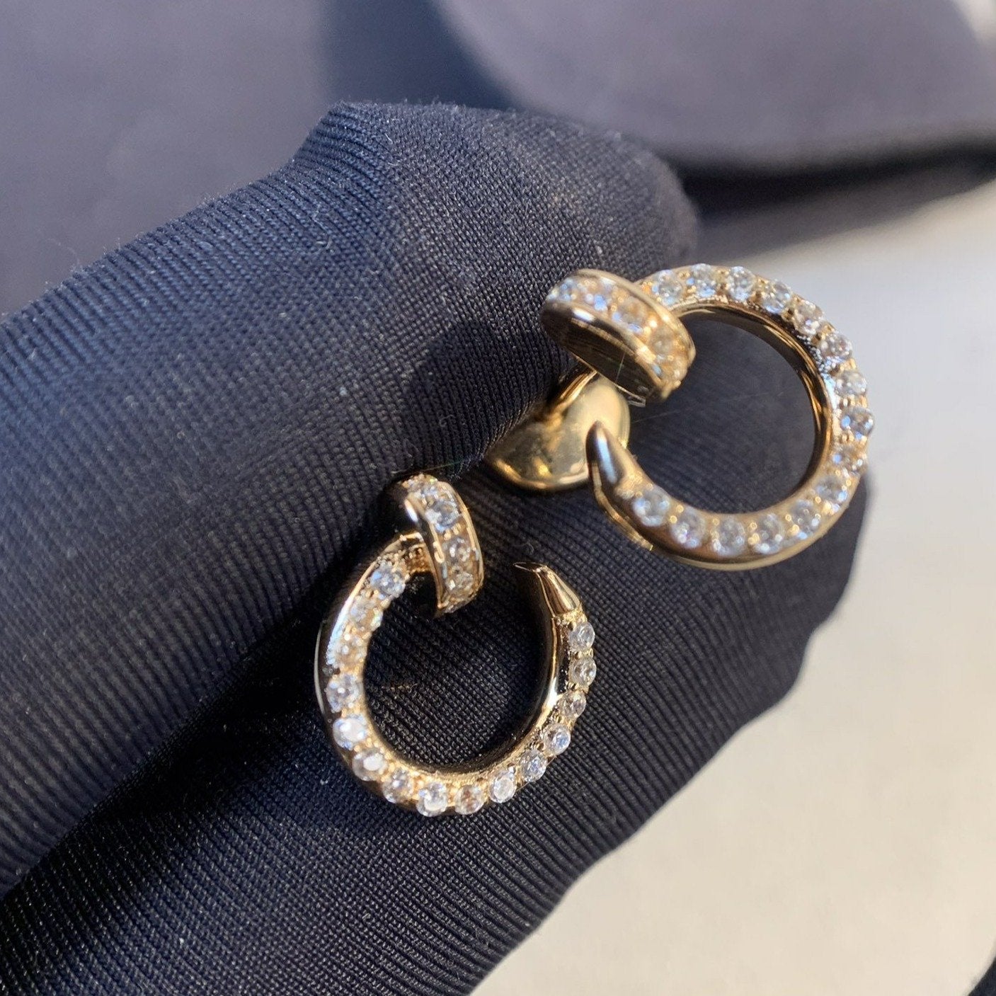 [Auream]JUSTE EARRINGS GOLD DIAMONDS