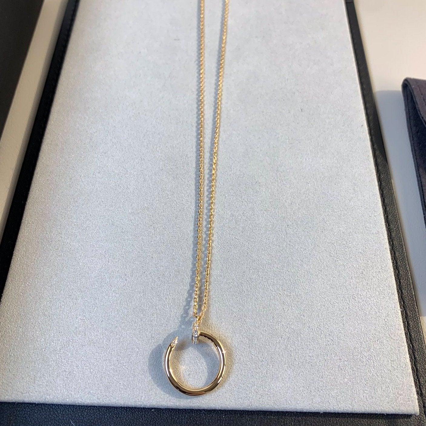 [Auream]JUSTE NECKLACE PINK GOLD