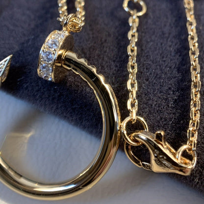 [Auream]JUSTE NECKLACE PINK GOLD