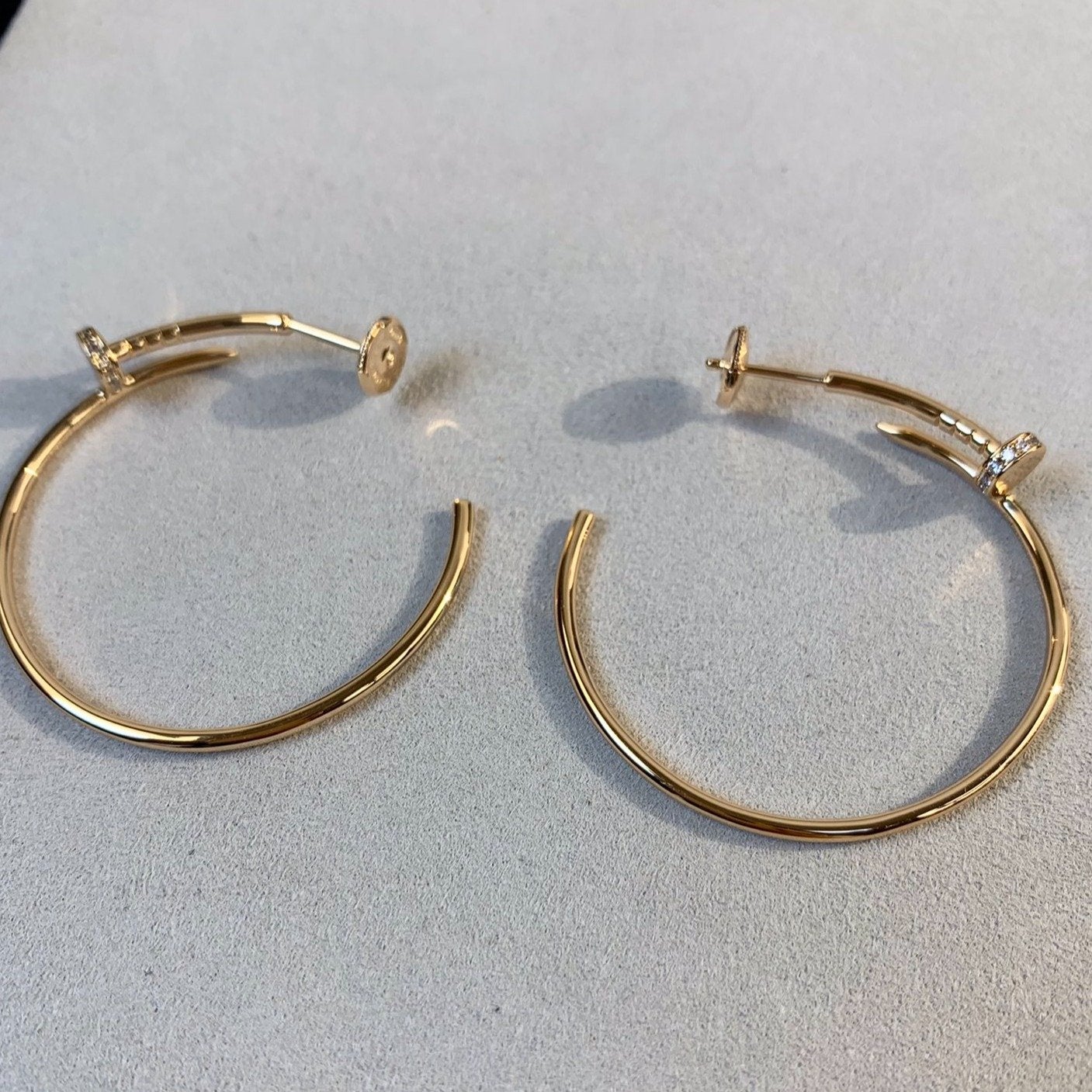 [Auream]JUSTE EARRINGS GOLD DIAMONDS 1.8MM