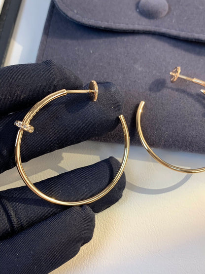 [Auream]JUSTE EARRINGS GOLD DIAMONDS 1.8MM
