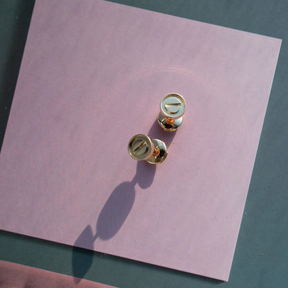 [Auream]LOVE EARRINGS PINK GOLD 10MM