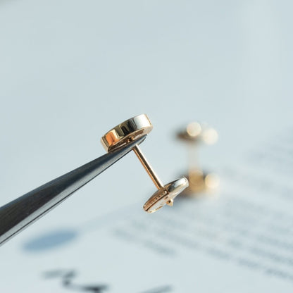 [Auream]LOVE EARRINGS PINK GOLD 10MM