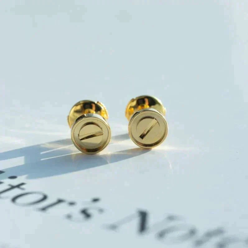 [Auream]LOVE EARRINGS GOLD 10MM