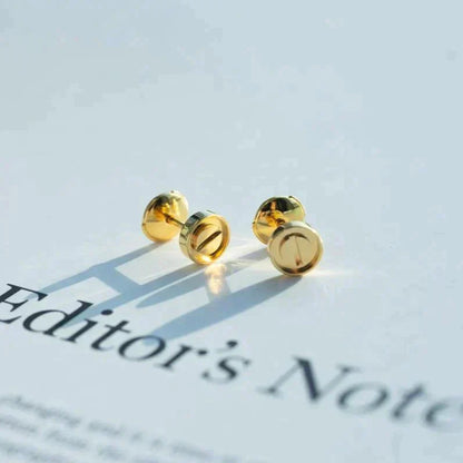 [Auream]LOVE EARRINGS GOLD 10MM