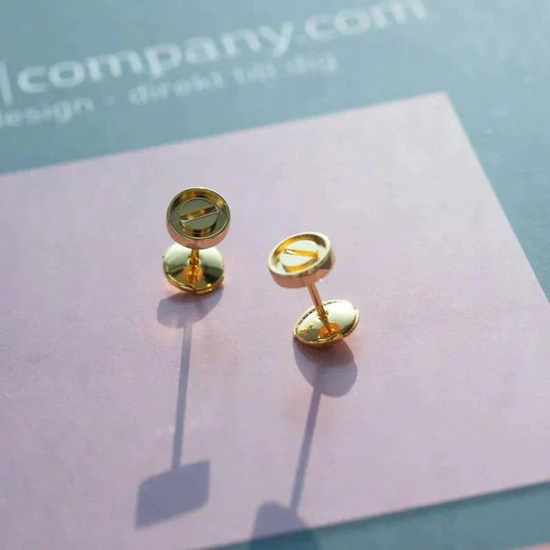 [Auream]LOVE EARRINGS GOLD 10MM