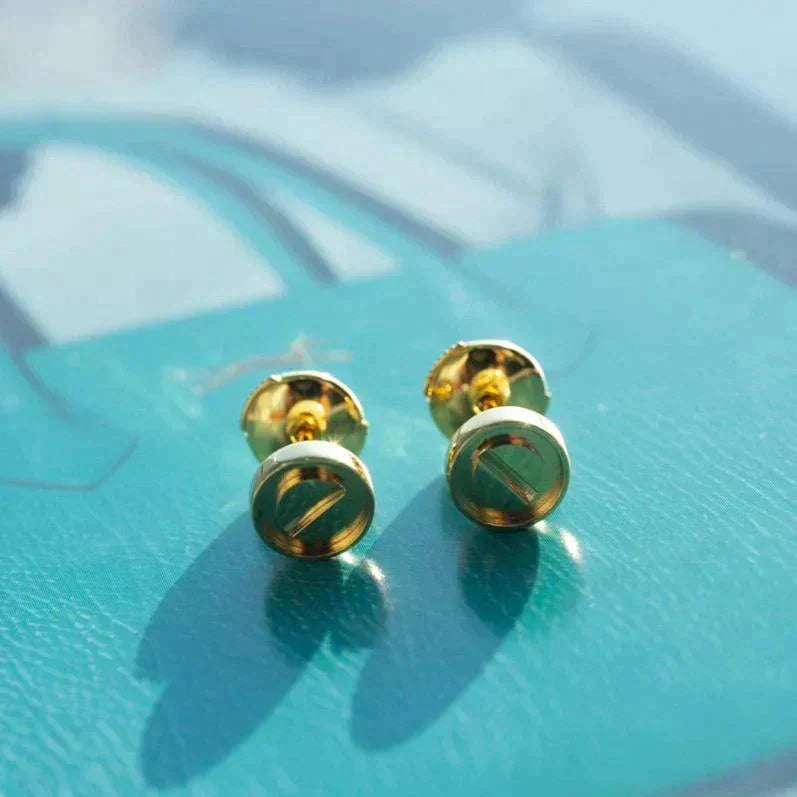 [Auream]LOVE EARRINGS GOLD 10MM