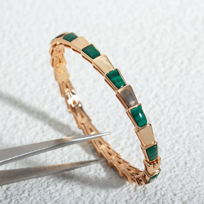 [Auream]SERPENTI BRACELET PINK GOLD MALACHITE