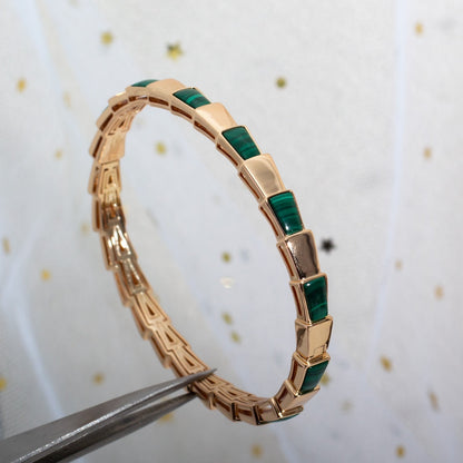 [Auream]SERPENTI BRACELET PINK GOLD MALACHITE