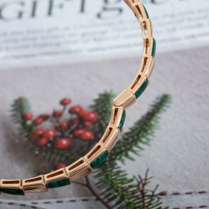 [Auream]SERPENTI BRACELET PINK GOLD MALACHITE