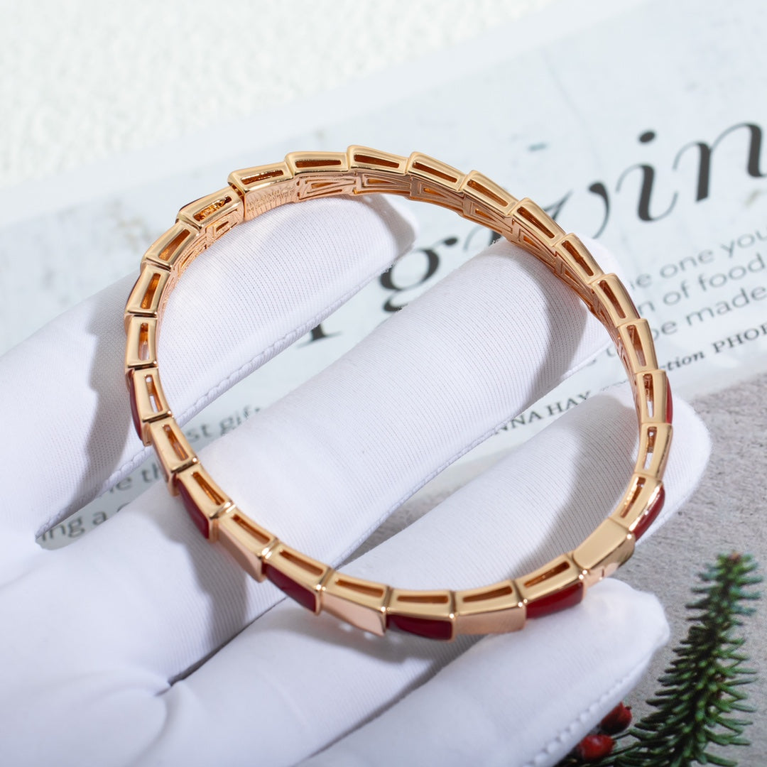 [Auream]SERPENTI BRACELET PINK GOLD RUBELLITE