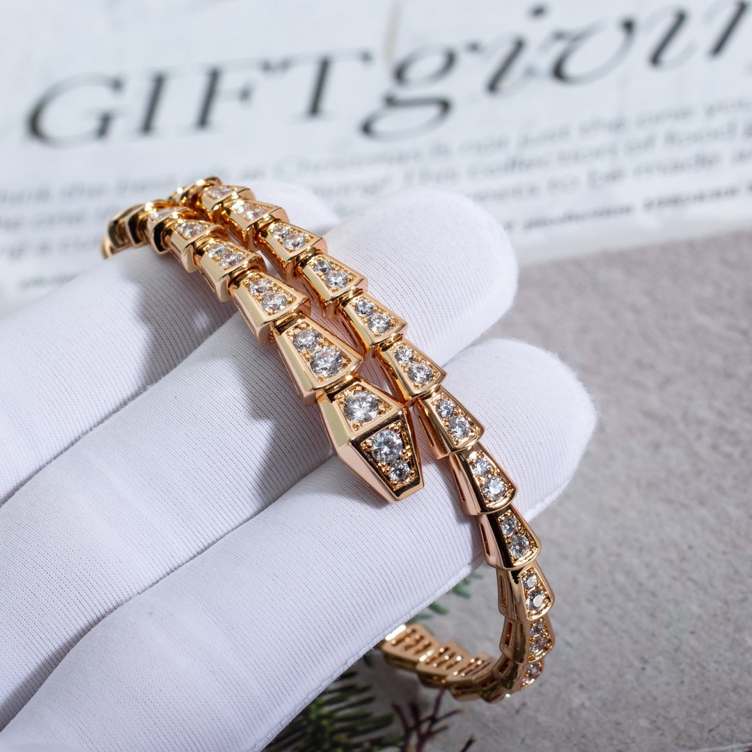 [Auream]SERPENTI BRACELET 6.8MM PINK GOLD DIAMOND