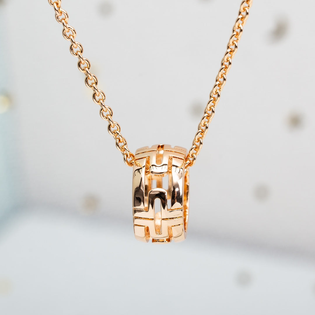 [Auream]PARENTESI NECKLACE PINK GOLD