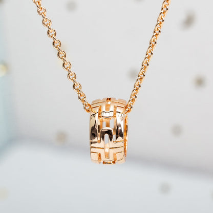 [Auream]PARENTESI NECKLACE PINK GOLD