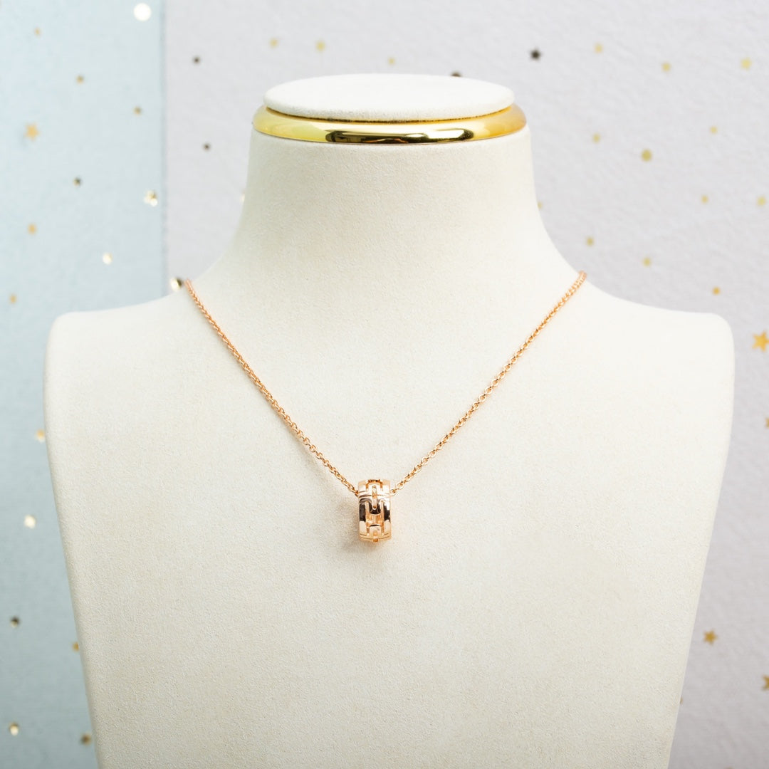 [Auream]PARENTESI NECKLACE PINK GOLD