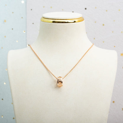 [Auream]PARENTESI NECKLACE PINK GOLD