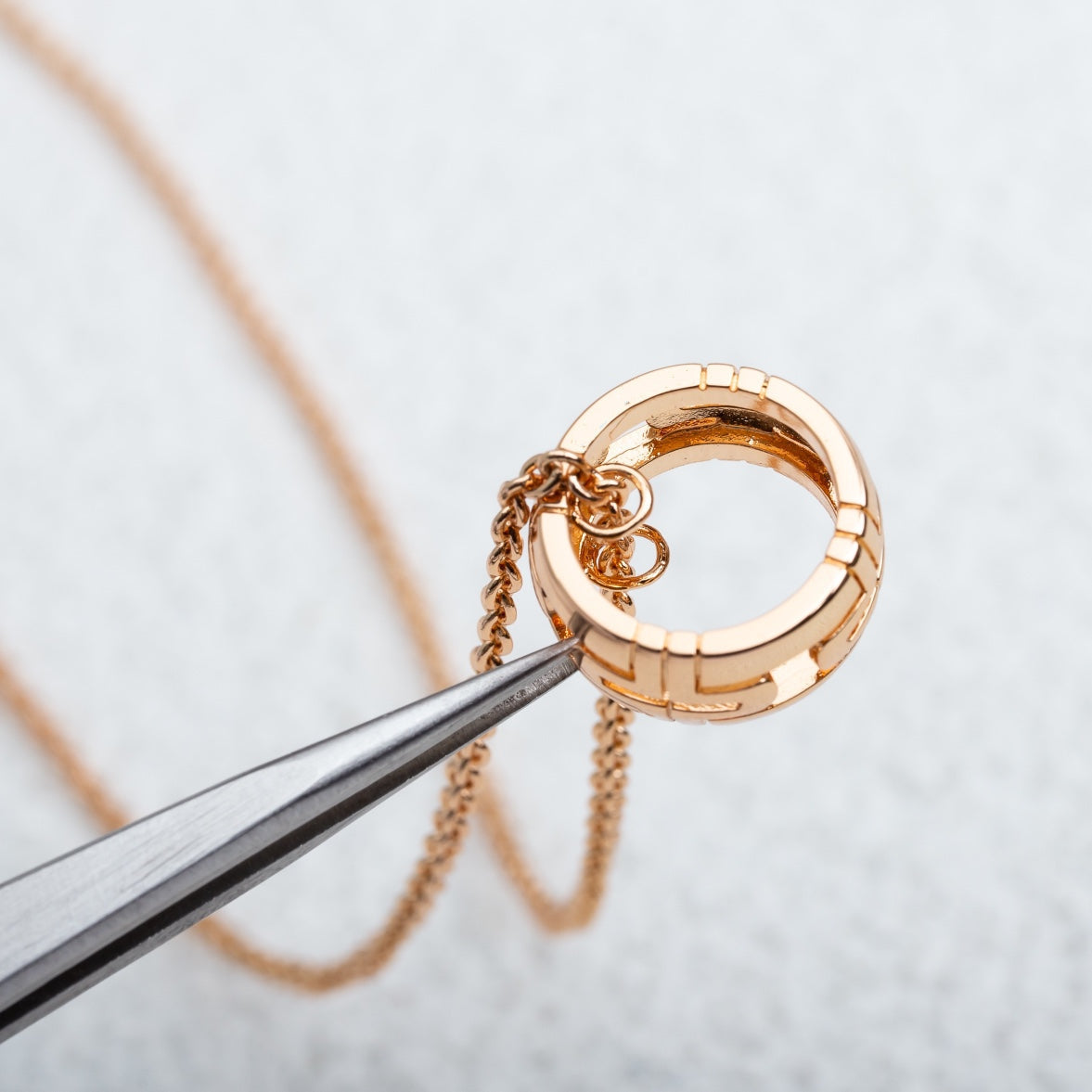 [Auream]PARENTESI NECKLACE PINK GOLD