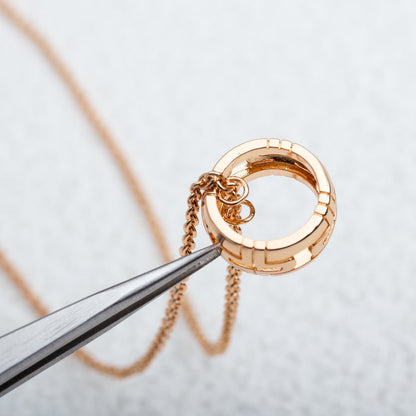 [Auream]PARENTESI NECKLACE PINK GOLD