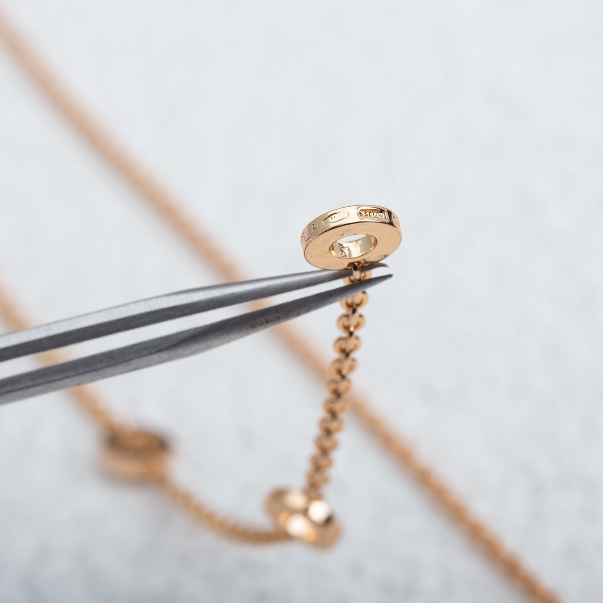 [Auream]PARENTESI NECKLACE PINK GOLD