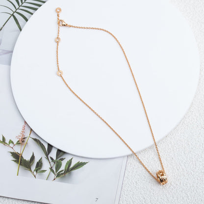 [Auream]PARENTESI NECKLACE PINK GOLD