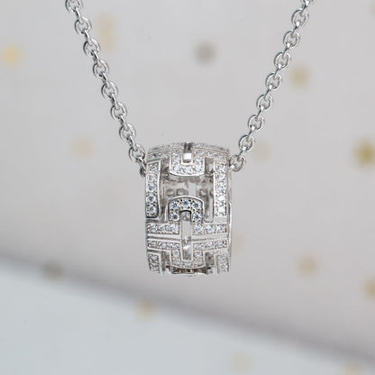 [Auream]PARENTESI NECKLACE SILVER DIAMOND